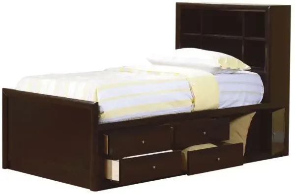 Phoenix - Wood Storage Bookcase Bed