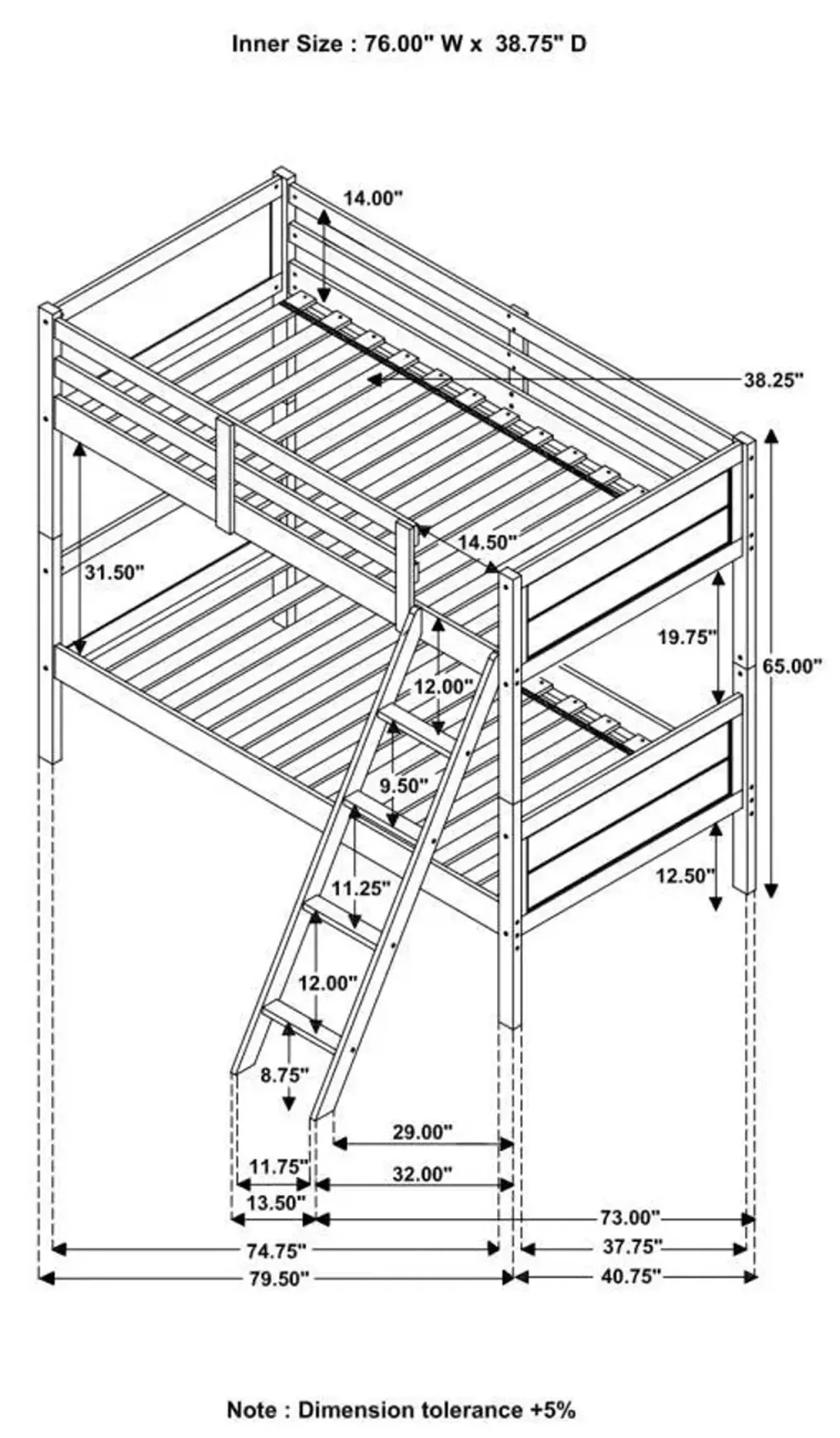 Ryder - Wood Bunk Bed