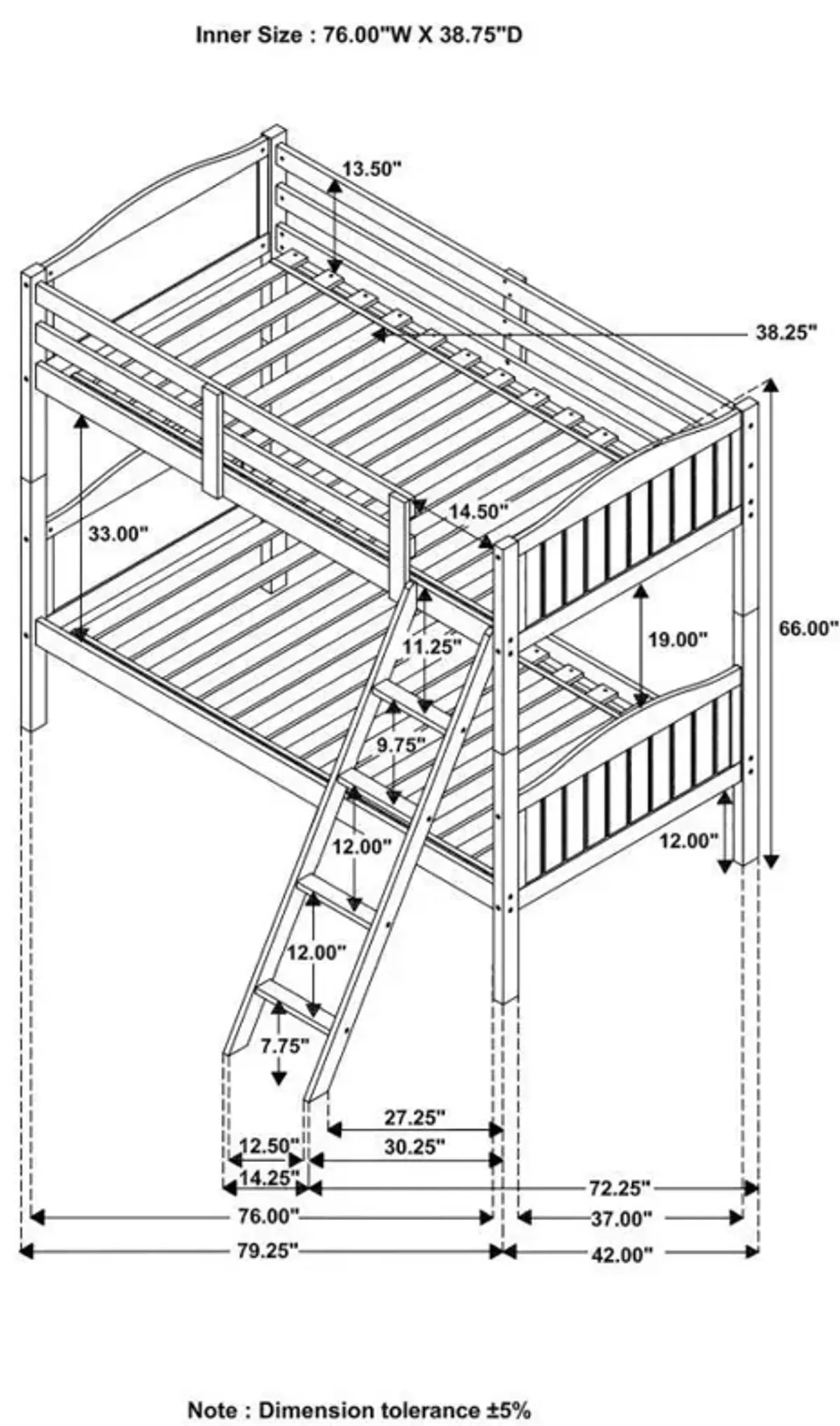 Arlo - Wood Bunk Bed