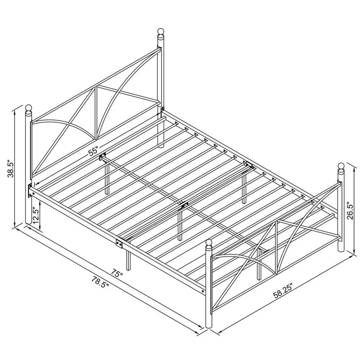 Hart - Metal Open Frame Bed