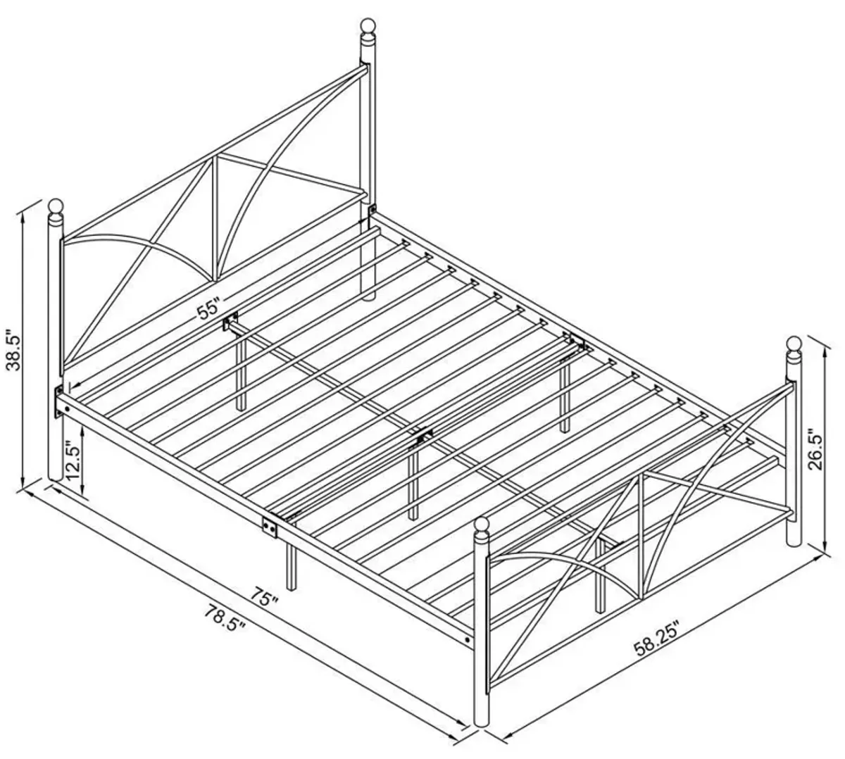 Hart - Metal Open Frame Bed