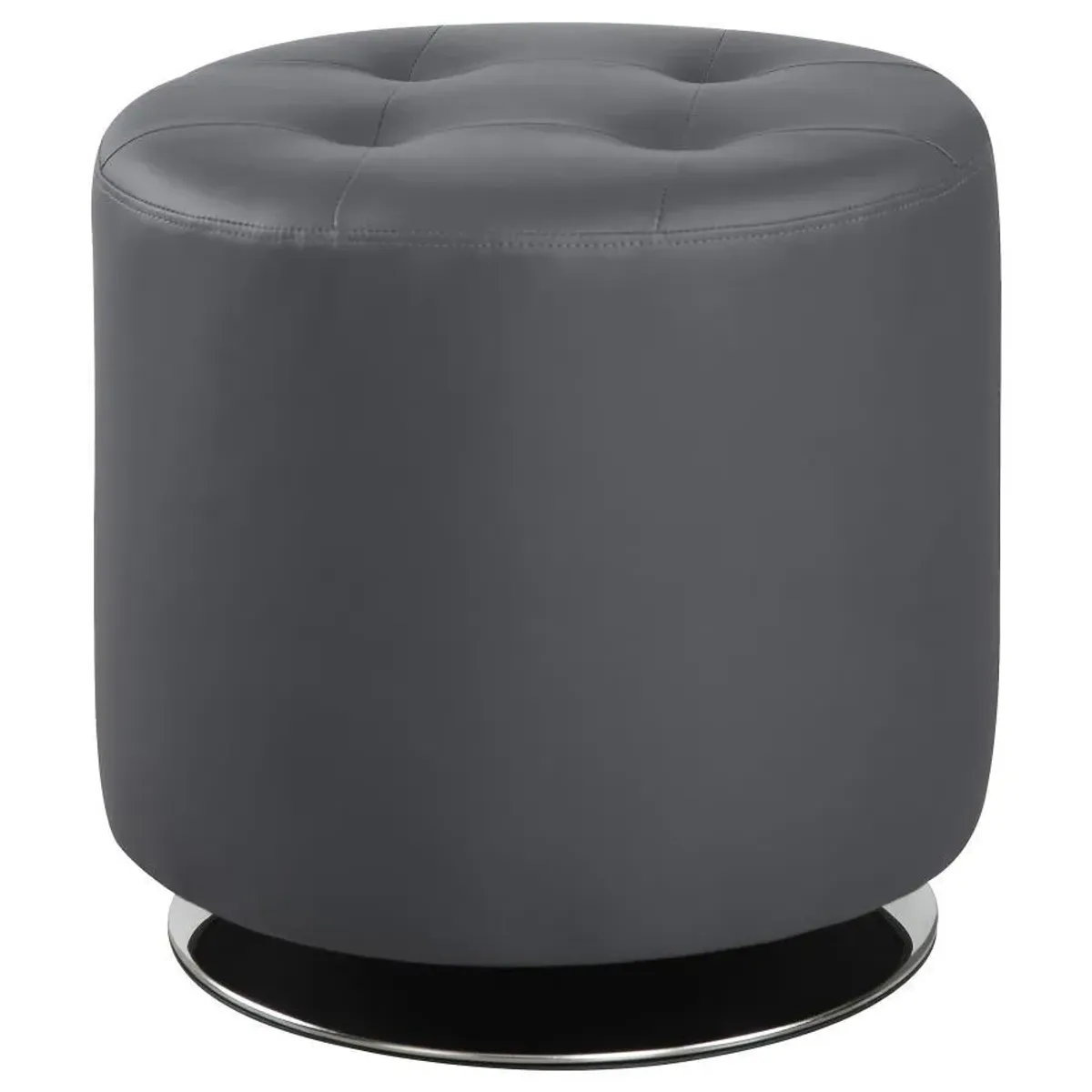 Bowman - Round Upholstered Tufted Swivel Ottoman