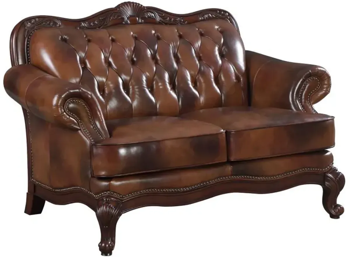 Victoria - Leather Upholstered Sofa Set