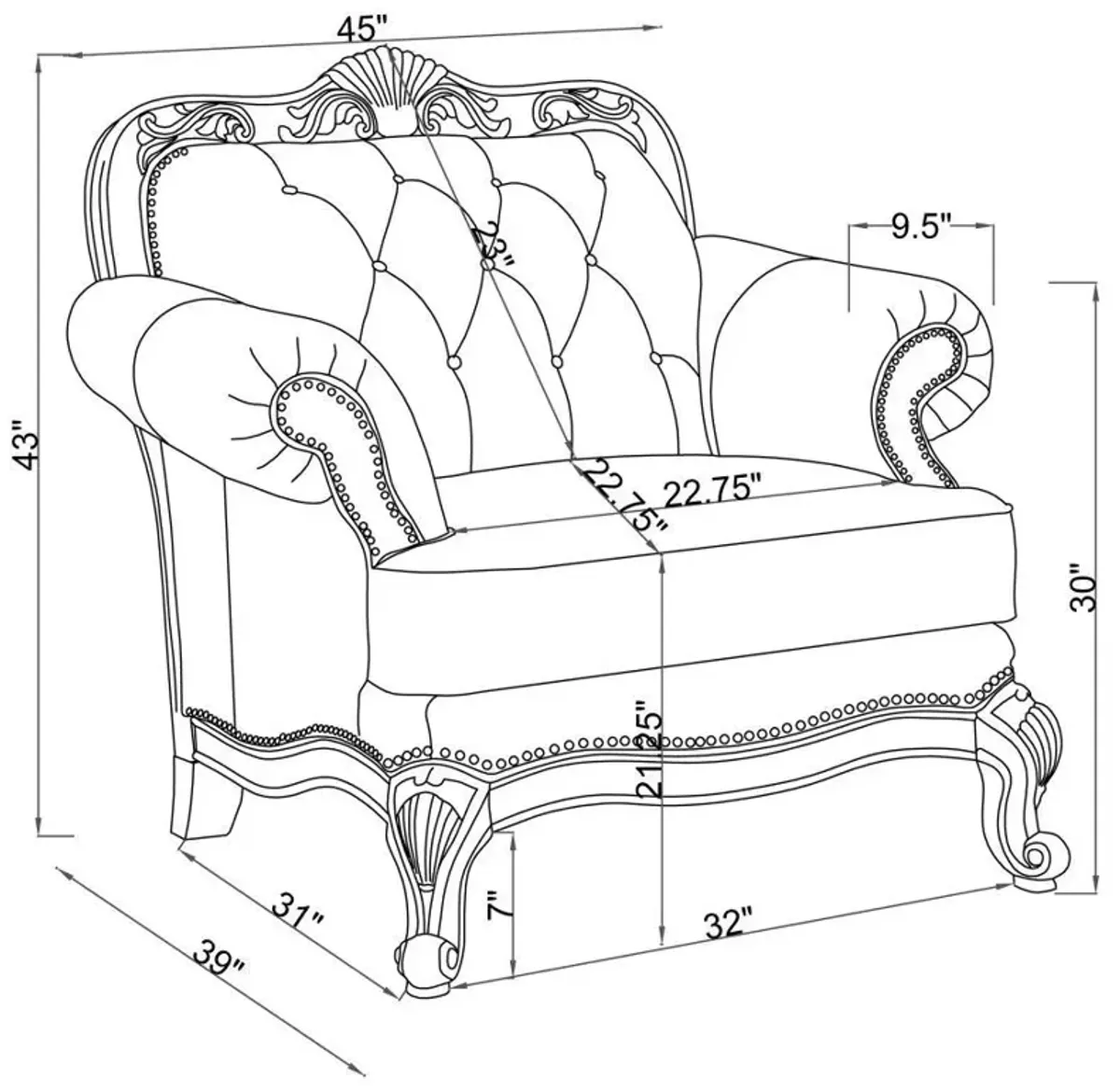 Victoria - Leather Upholstered Sofa Set