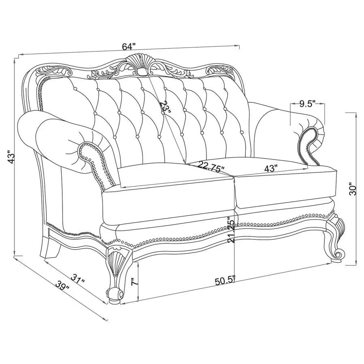 Victoria - Leather Upholstered Sofa Set