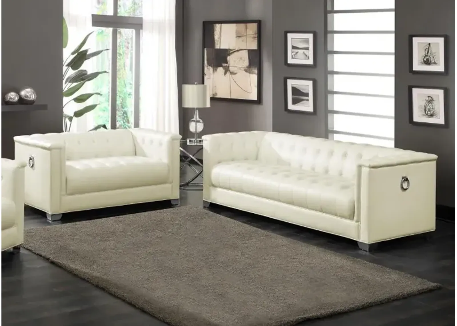 Chaviano - Upholstered Track Arm Sofa Set