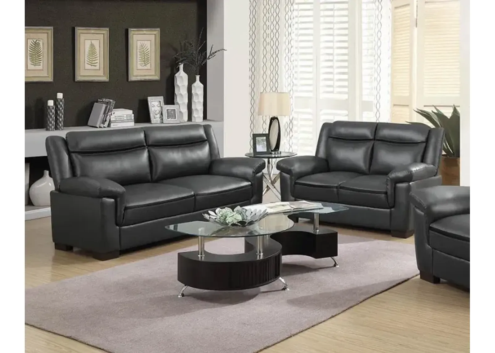 Arabella - Upholstered Padded Arm Sofa Set