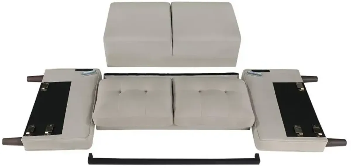 Bowen - Upholstered Track Arm Tufted Sofa Set