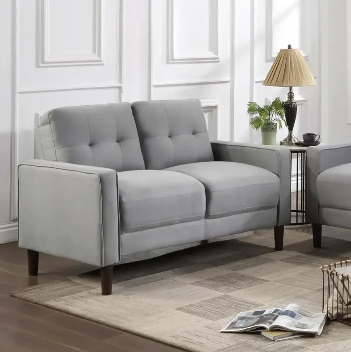 Bowen - Upholstered Track Arm Tufted Loveseat