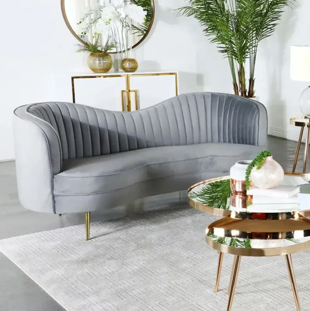 Sophia - Upholstered Channel Tufted Loveseat