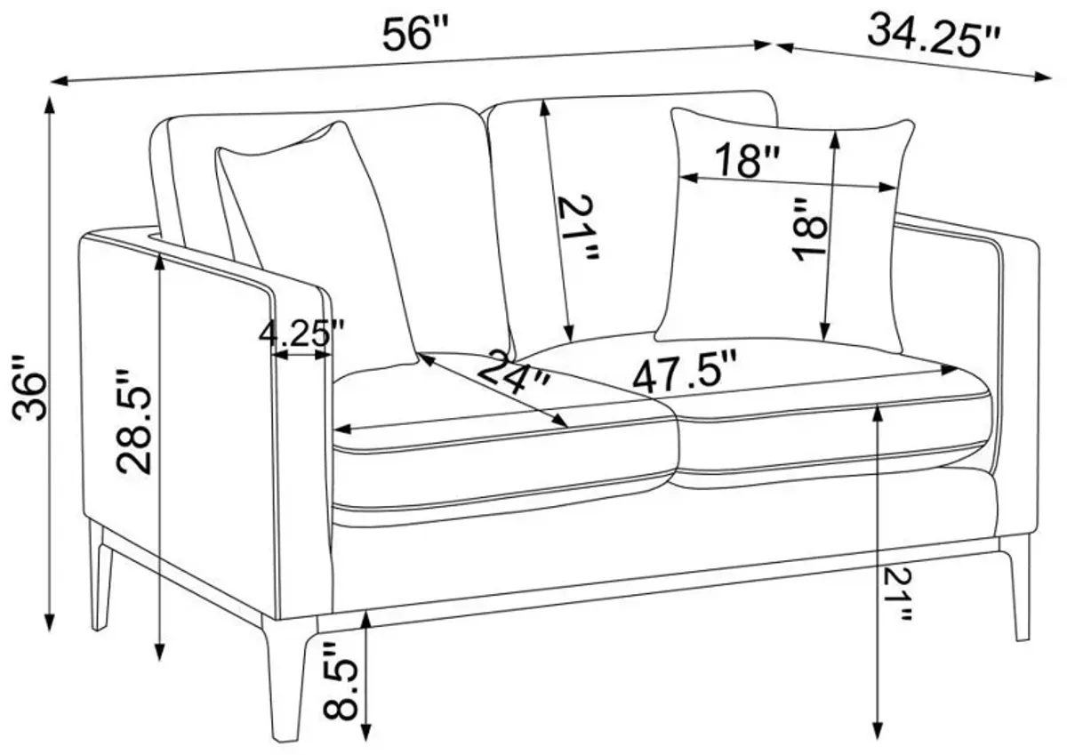 Apperson - Upholstered Track Arm Sofa Set