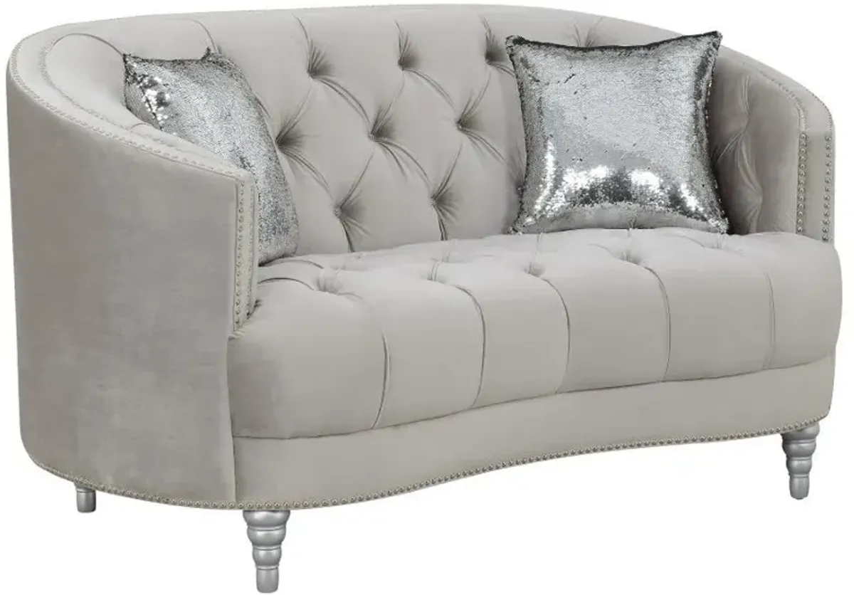 Avonlea - Upholstered Sloped Arm Sofa Set Velvet