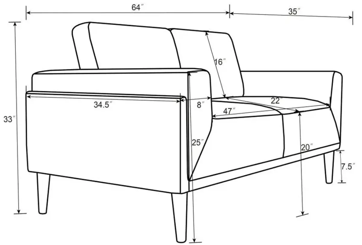 Rilynn - Upholstered Track Arm Loveseat