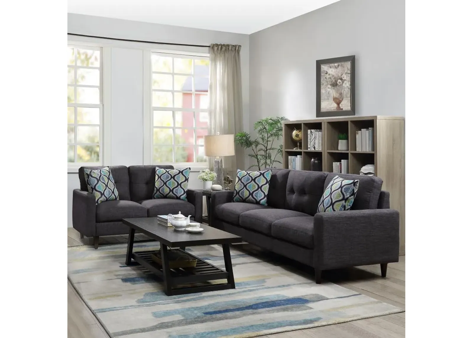 Watsonville - Upholstered Track Arm Sofa Set