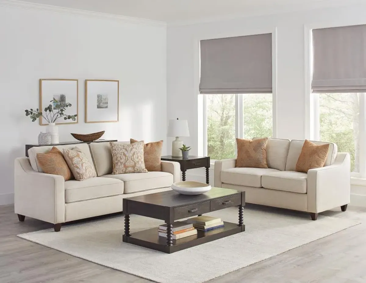 Christine - Upholstered Sloped Arm Sofa Set