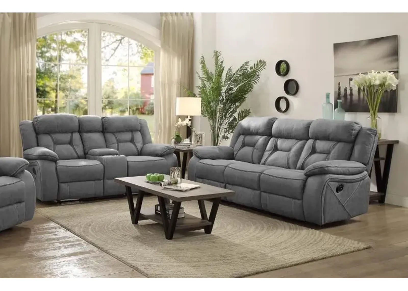 Higgins - Upholstered Motion Reclining Sofa Set