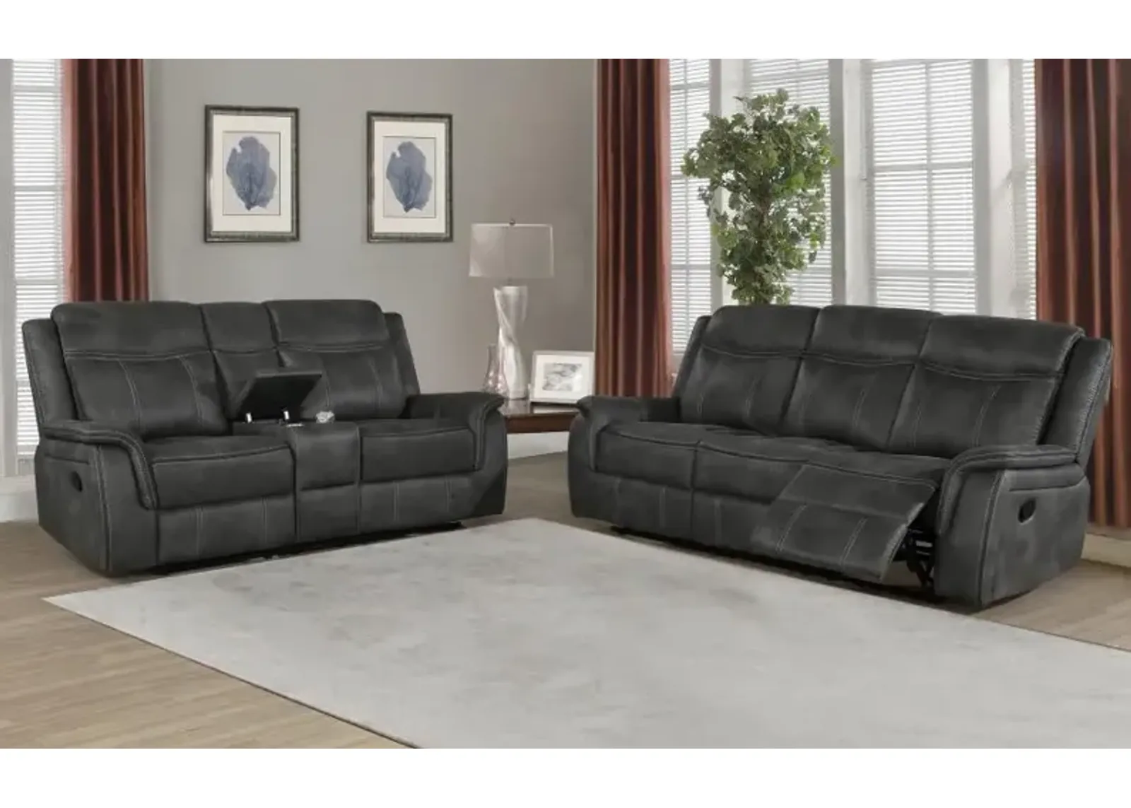 Lawrence - Upholstered Reclining Sofa Set