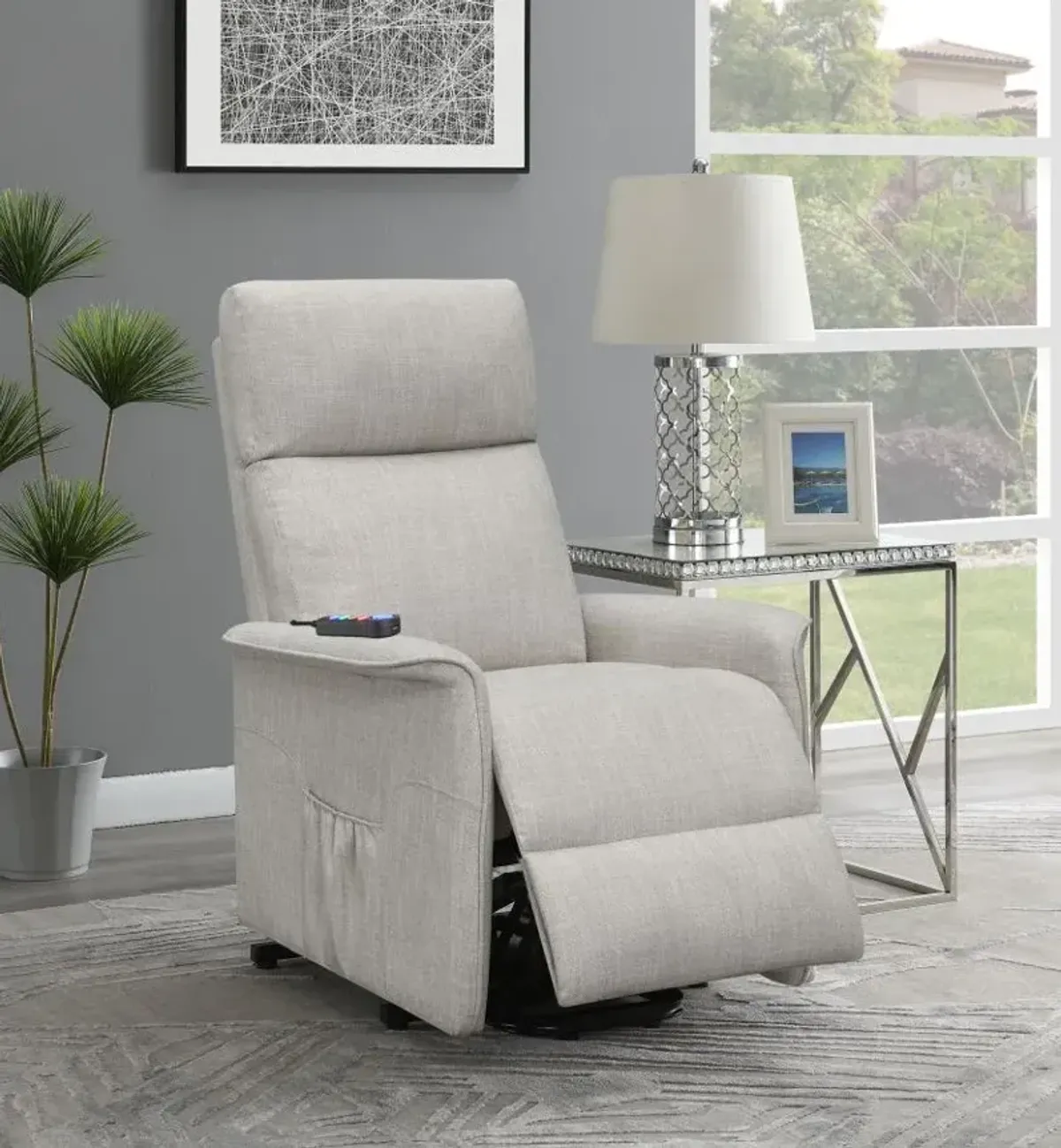 Herrera - Upholstered Power Lift Massage Chair