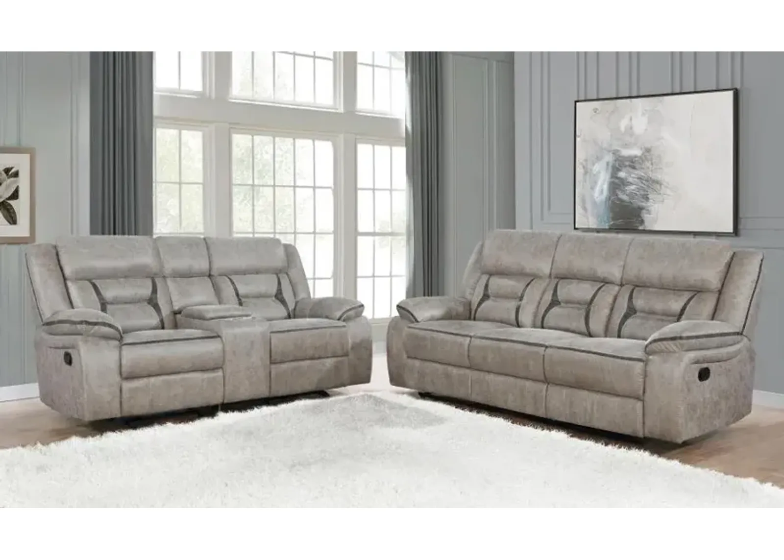 Greer - Upholstered Reclining Sofa Set