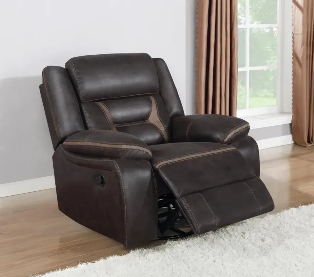 Greer - Upholstered Swivel Glider Recliner Chair