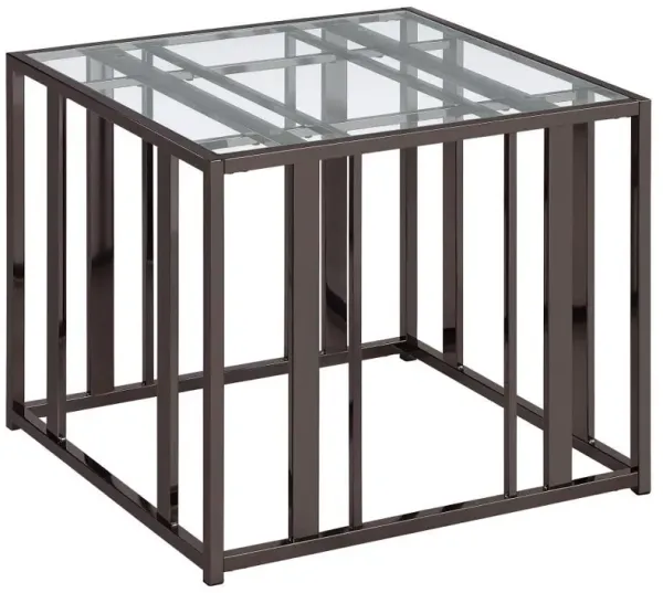 Adri - Rectangular Glass Top Side End Table