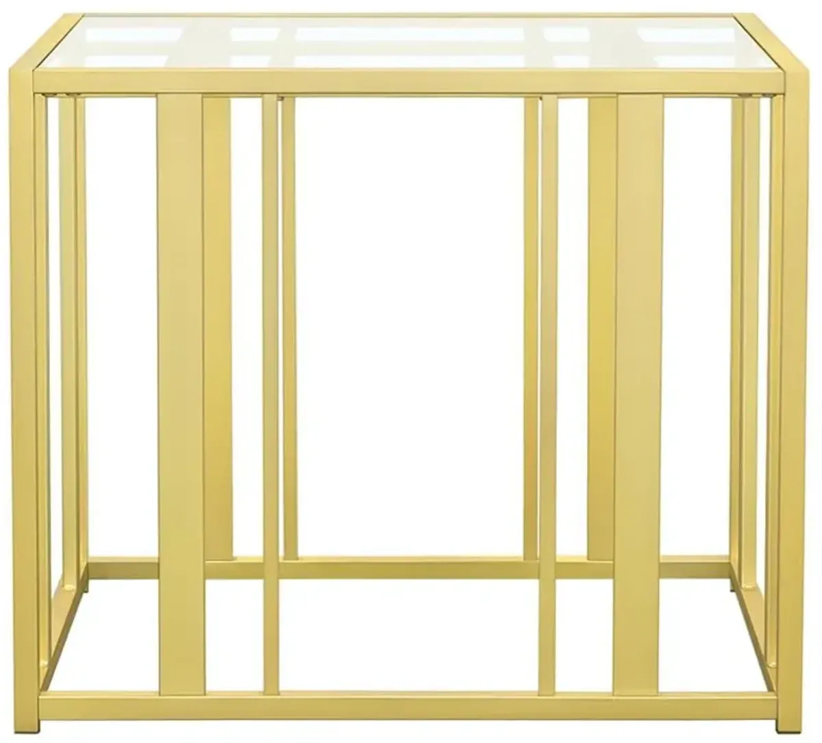 Adri - Rectangular Glass Top Side End Table