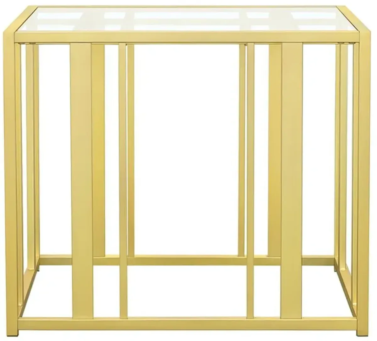 Adri - Rectangular Glass Top Side End Table