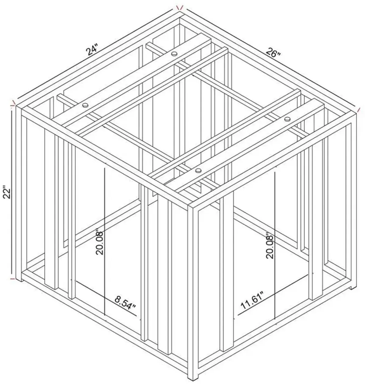 Adri - Rectangular Glass Top Side End Table