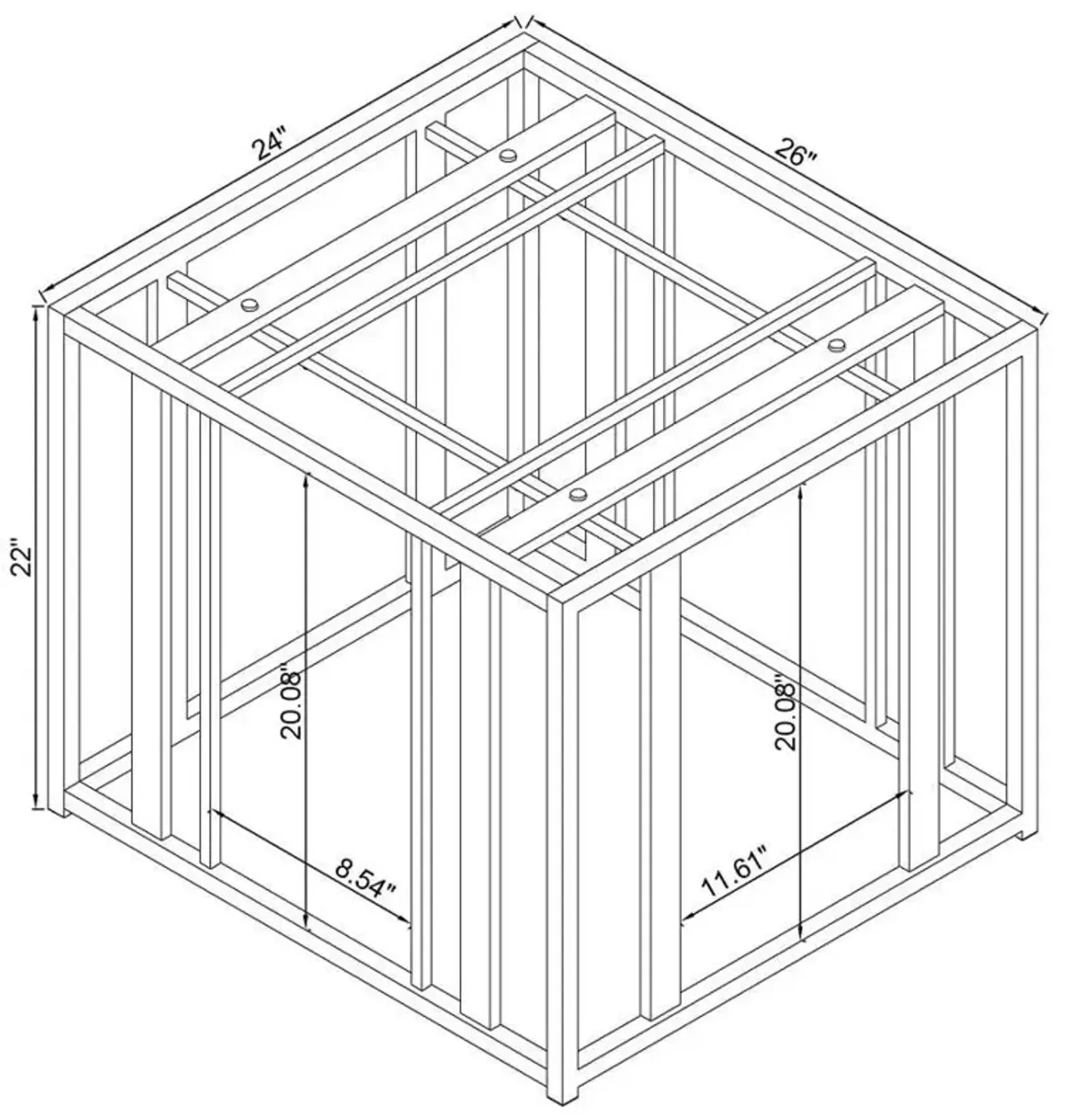 Adri - Rectangular Glass Top Side End Table