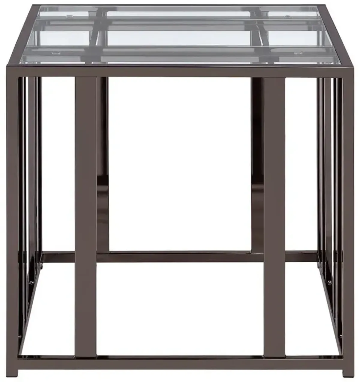 Adri - Rectangular Glass Top Side End Table