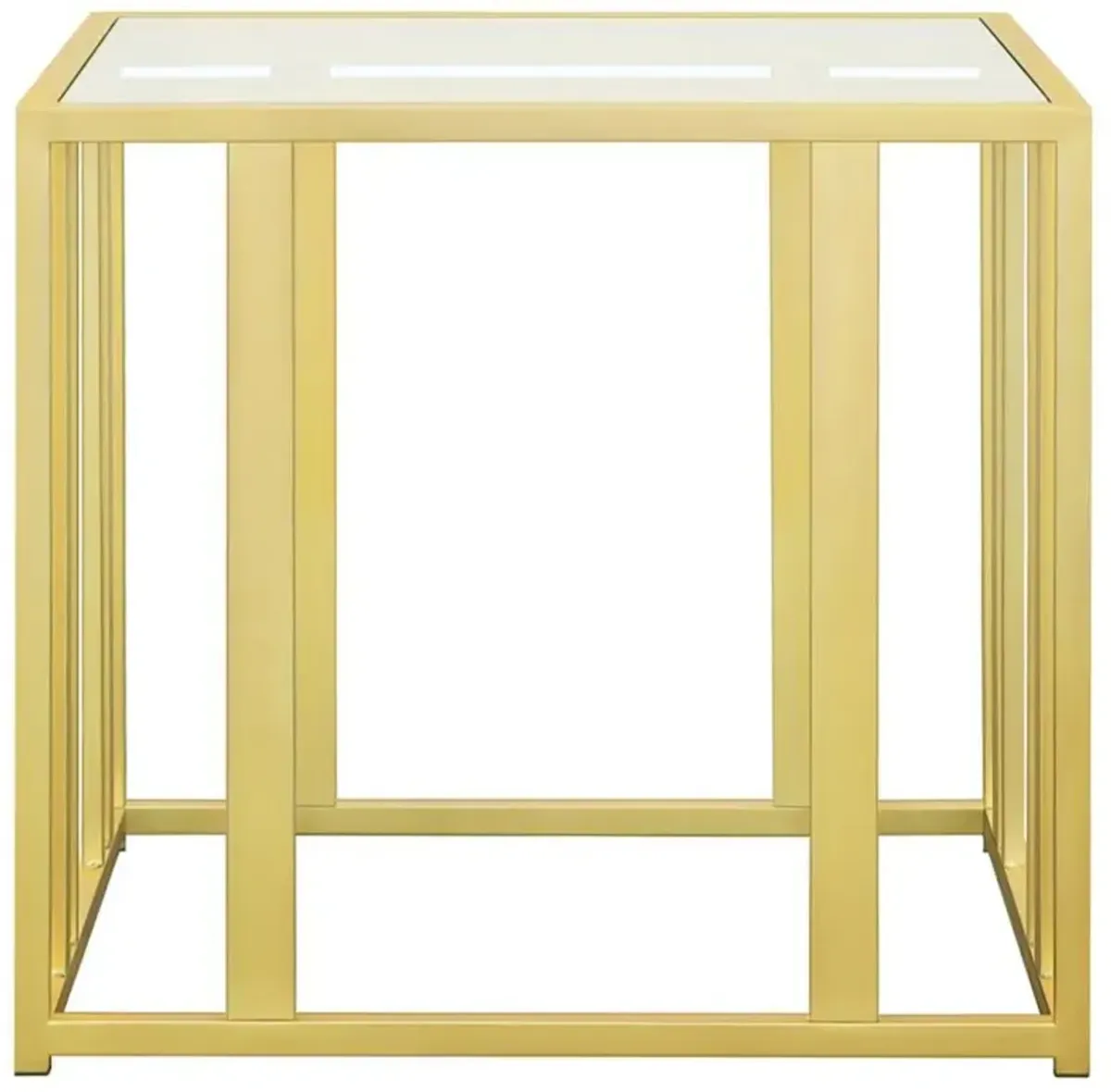 Adri - Rectangular Glass Top Side End Table