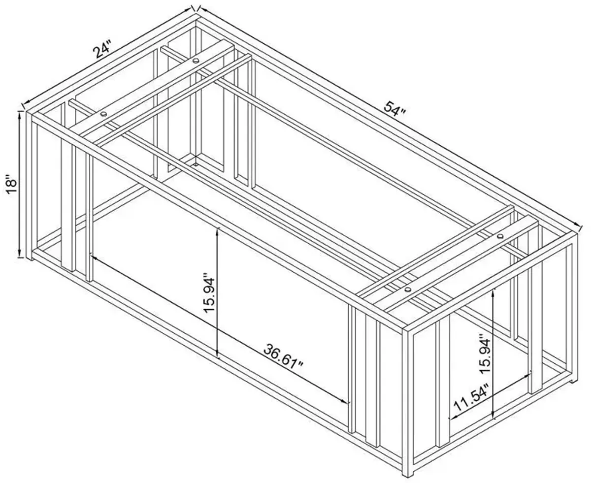 Adri - Rectangular Glass Top Coffee Table