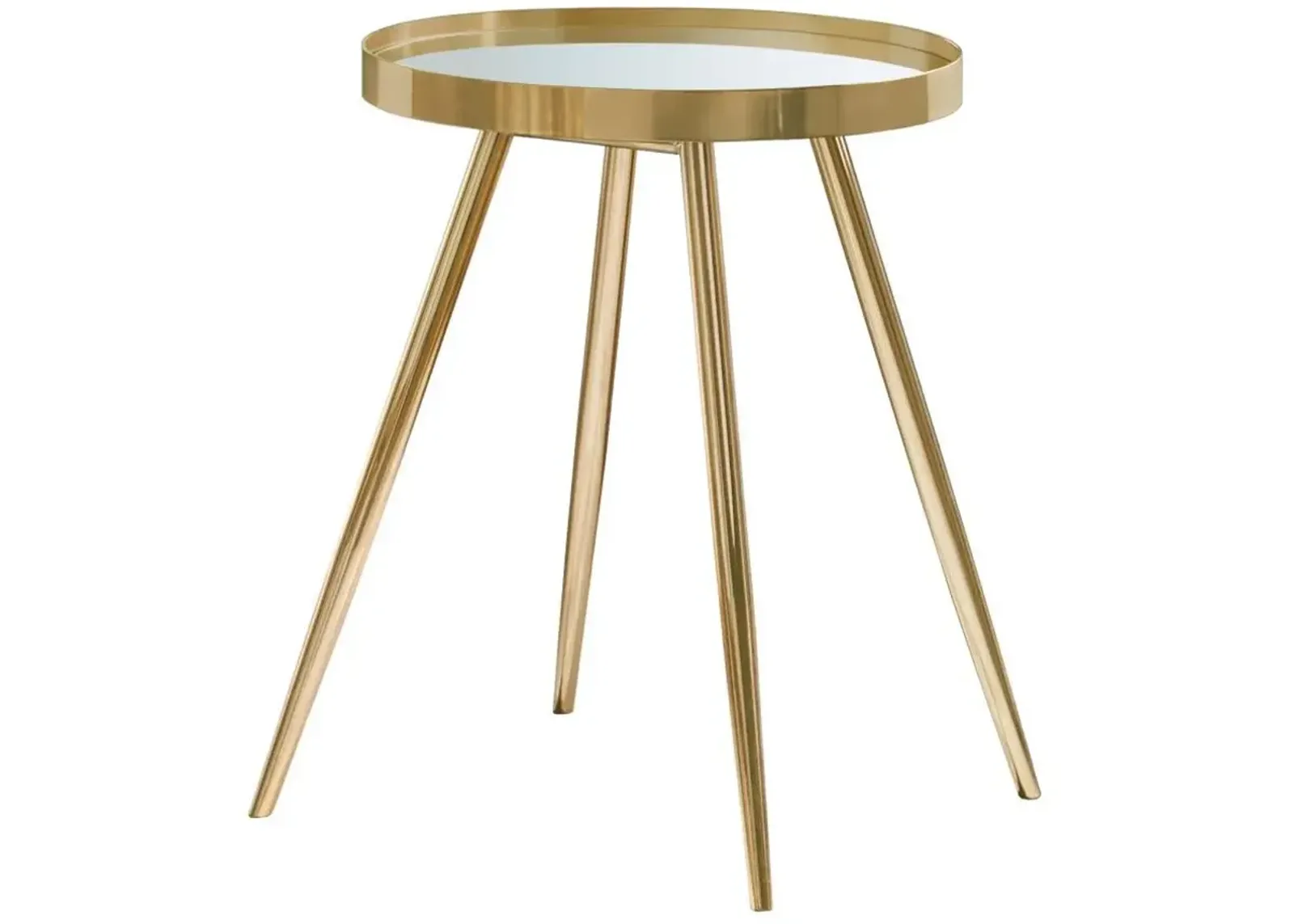 Kaelyn - Round Mirror Top End Table