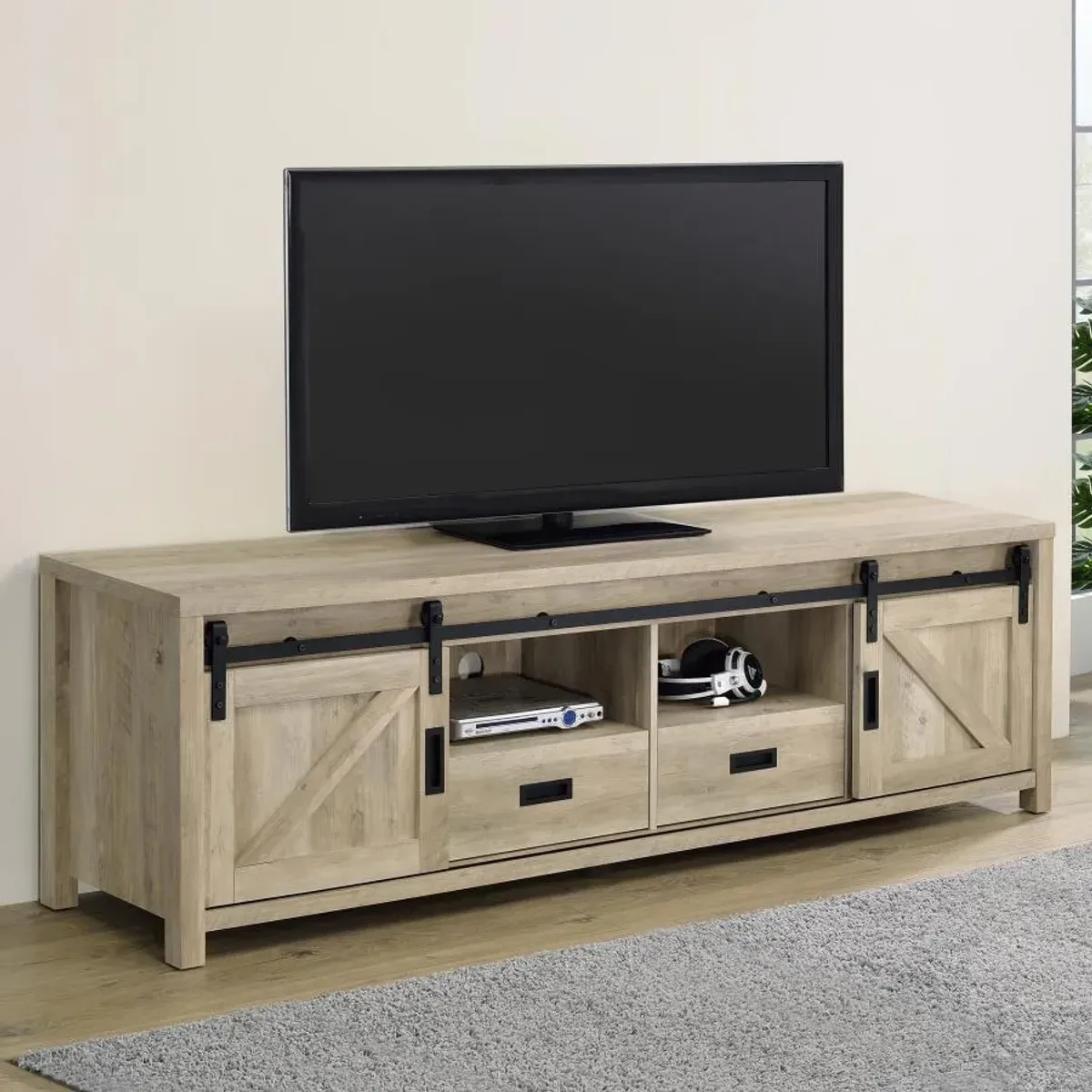 Madra - 2-Door Engineered Wood TV Stand