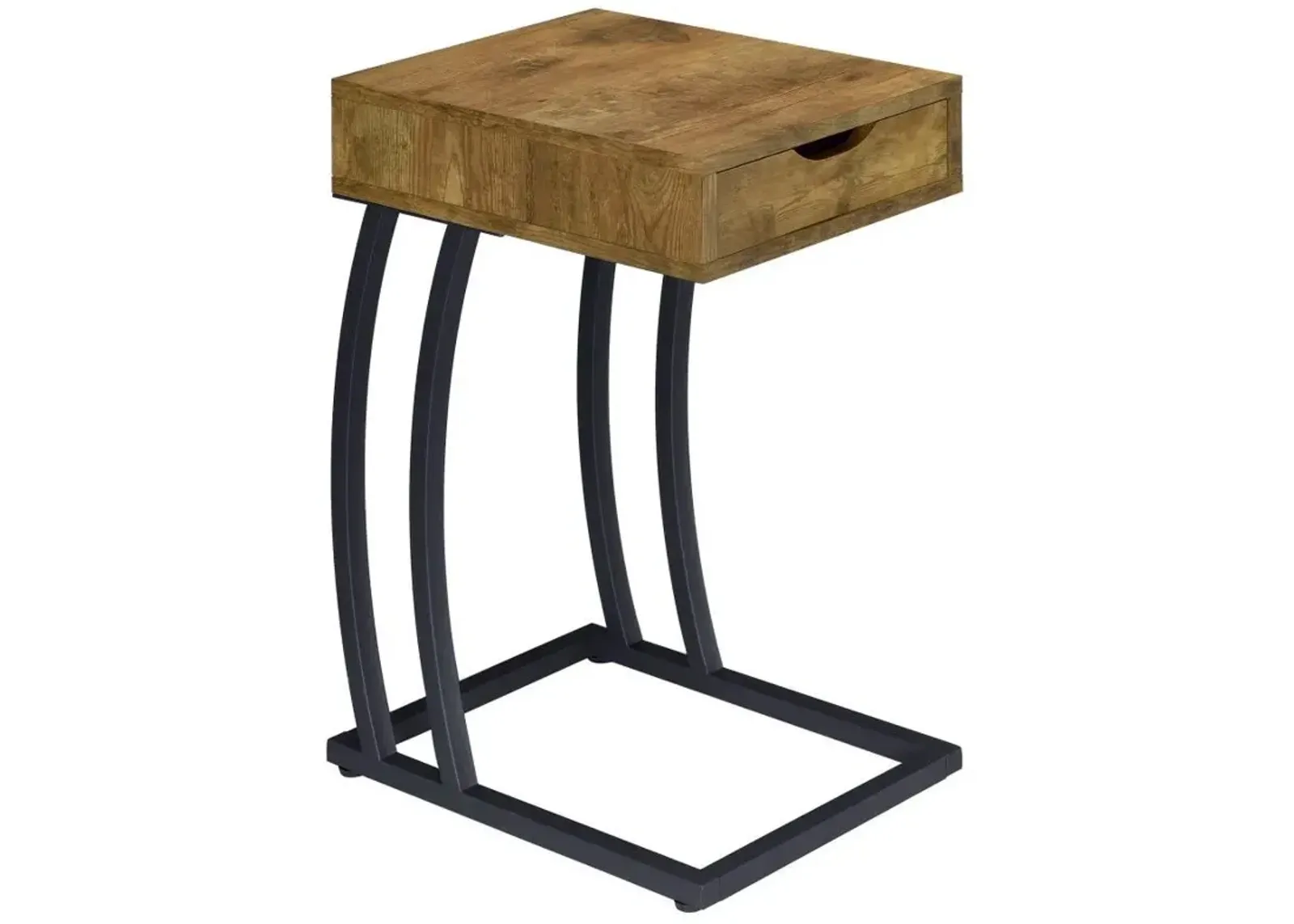 Troy - 1-Drawer C-Shaped Side Table Power Outlet