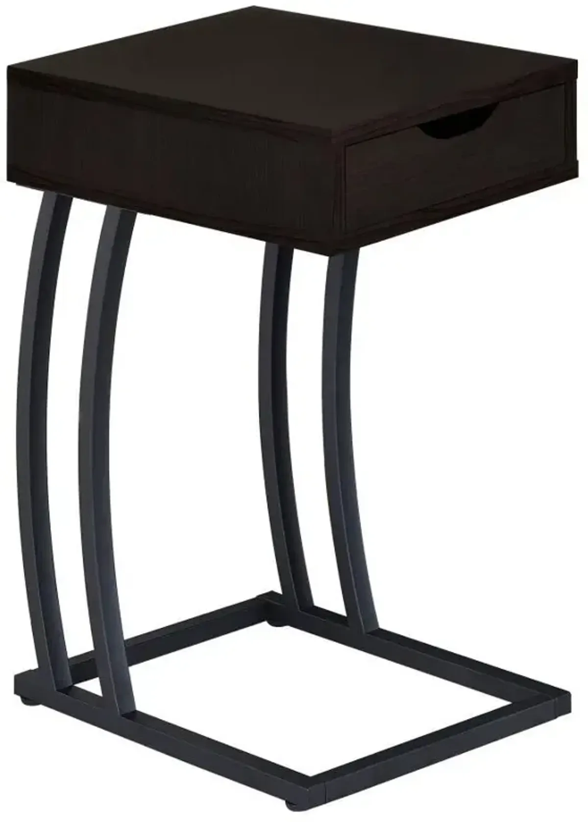 Troy - 1-Drawer C-Shaped Side Table Power Outlet