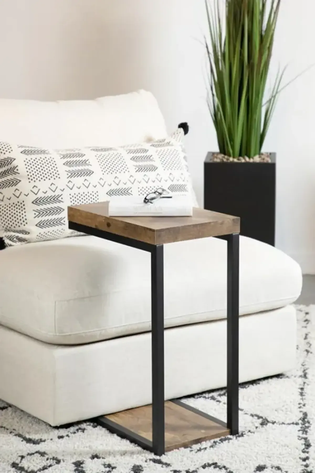 Beck - Engineered Wood C-Shape Sofa Side Table