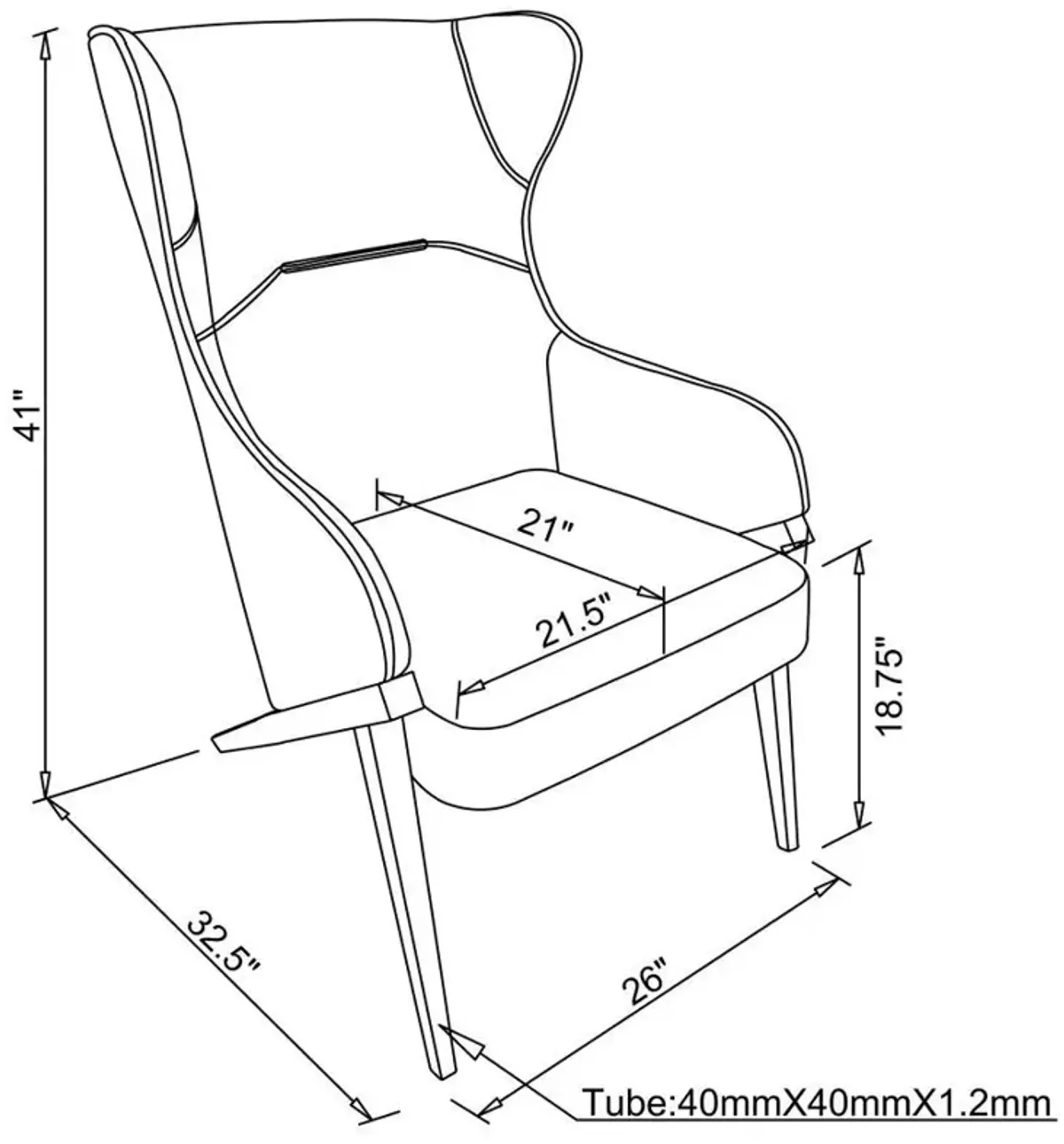 Walker - Upholstered High Wingback Accent Chair