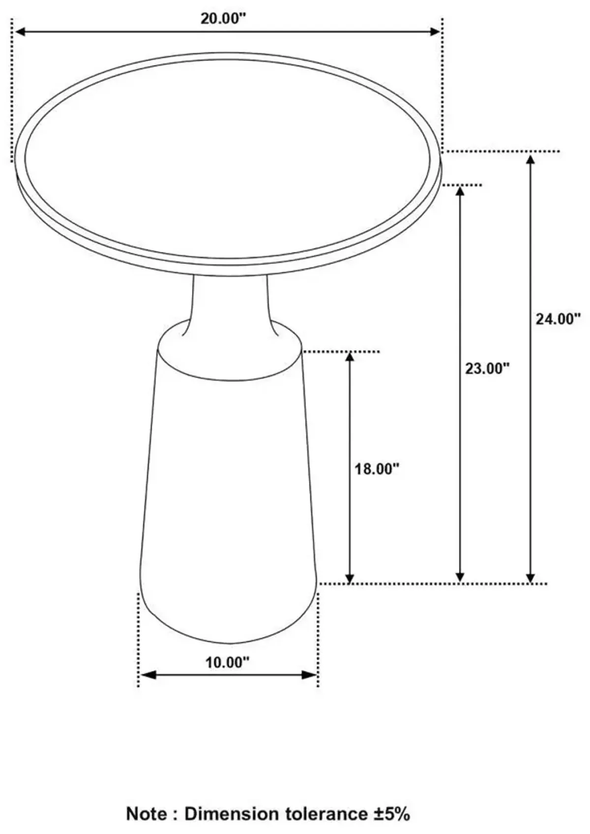 Ixia - Round Solid Mango Wood Accent Side Table