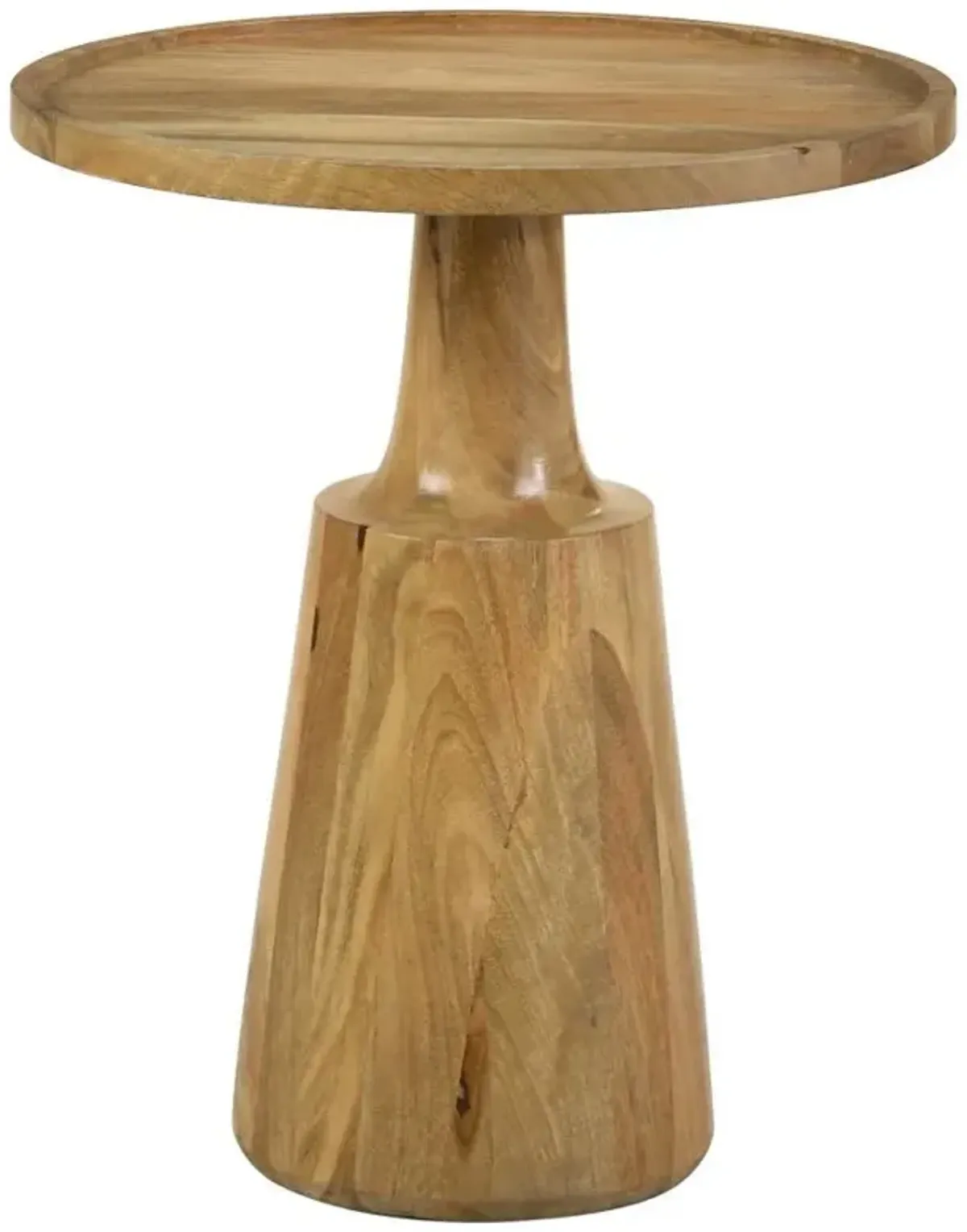 Ixia - Round Solid Mango Wood Accent Side Table