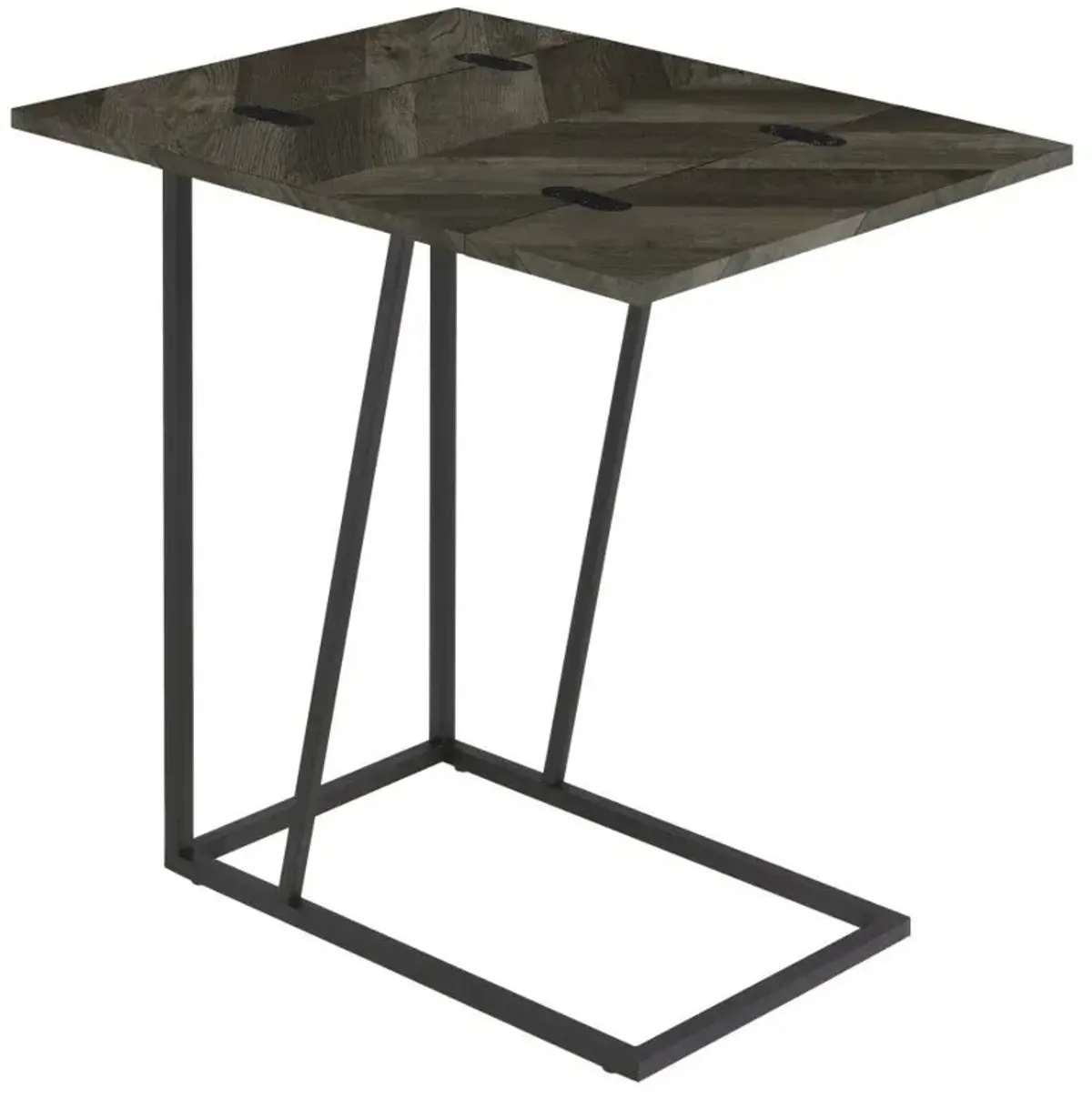 Carly - Expandable Engineered Wood C-Shaped Side Table