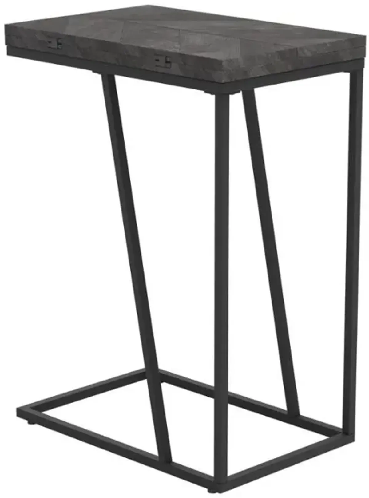 Carly - Expandable Engineered Wood C-Shaped Side Table