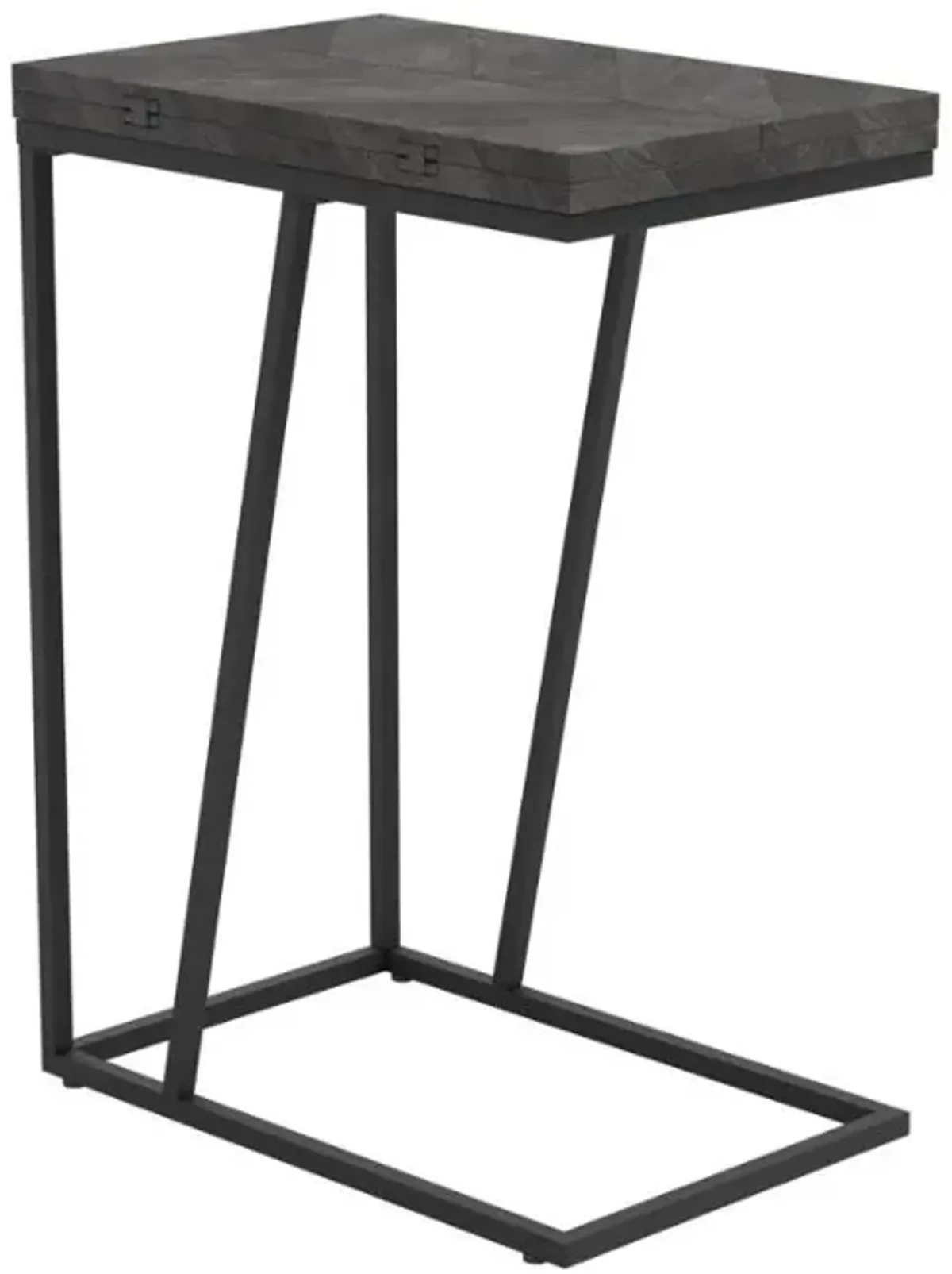 Carly - Expandable Engineered Wood C-Shaped Side Table