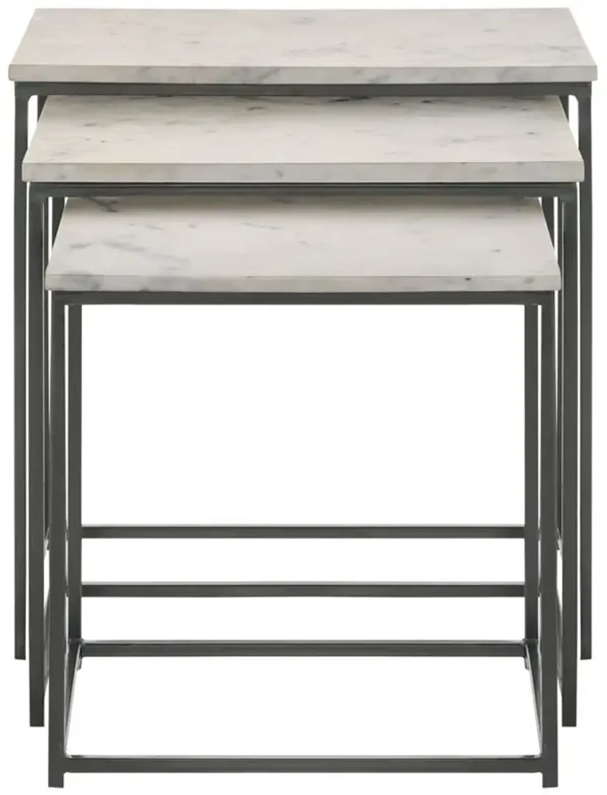 Medora - Marble Top Nesting Table Set