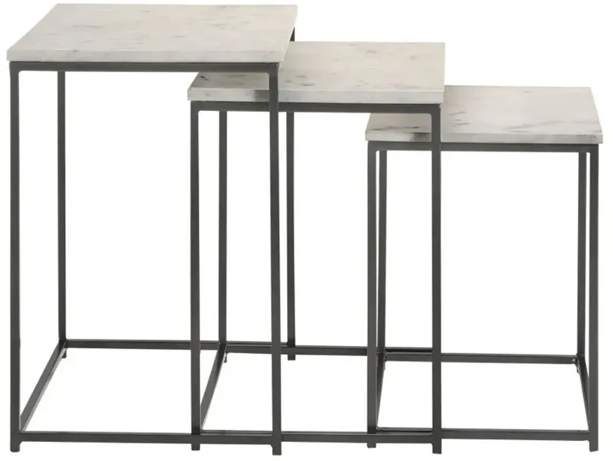 Medora - Marble Top Nesting Table Set