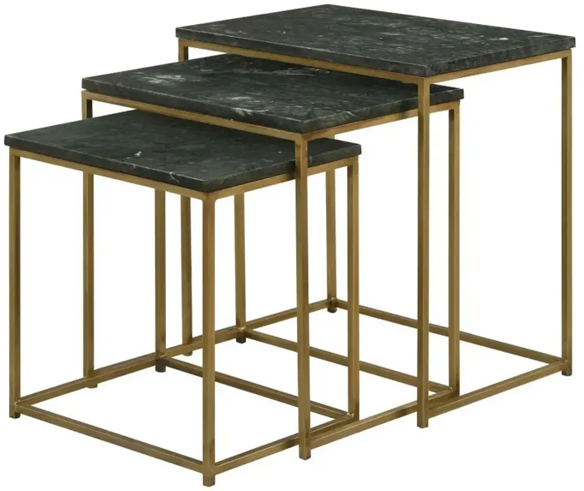 Medora - Marble Top Nesting Table Set