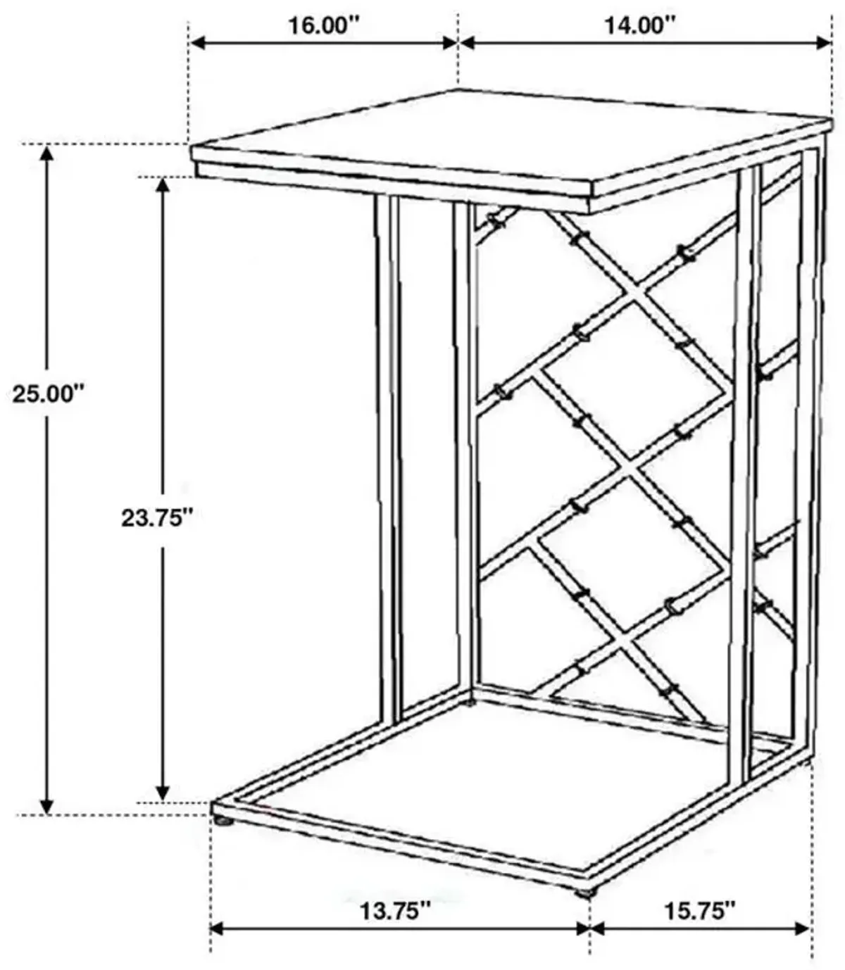 Angeliki - Marble Top C-Shape Sofa Side Table