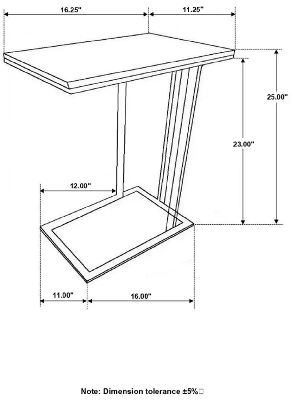 Vicente - Marble Top C-Shaped Sofa Side Table