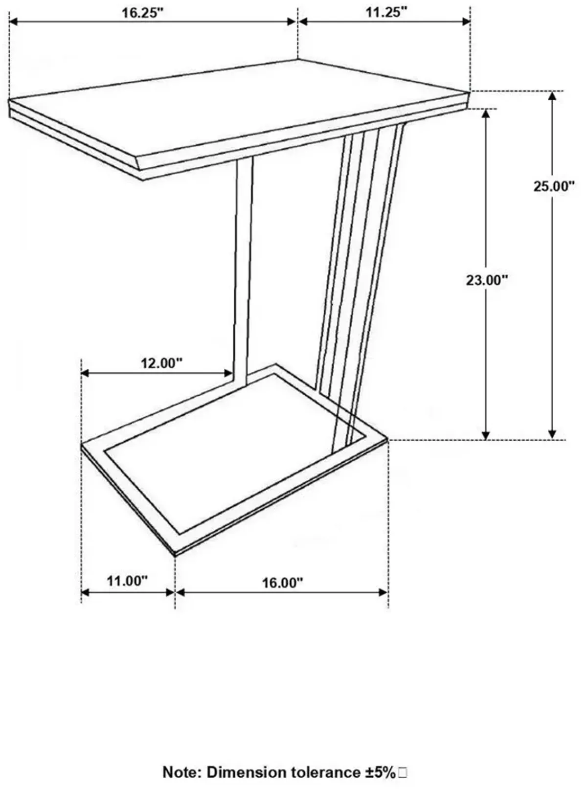 Vicente - Marble Top C-Shaped Sofa Side Table