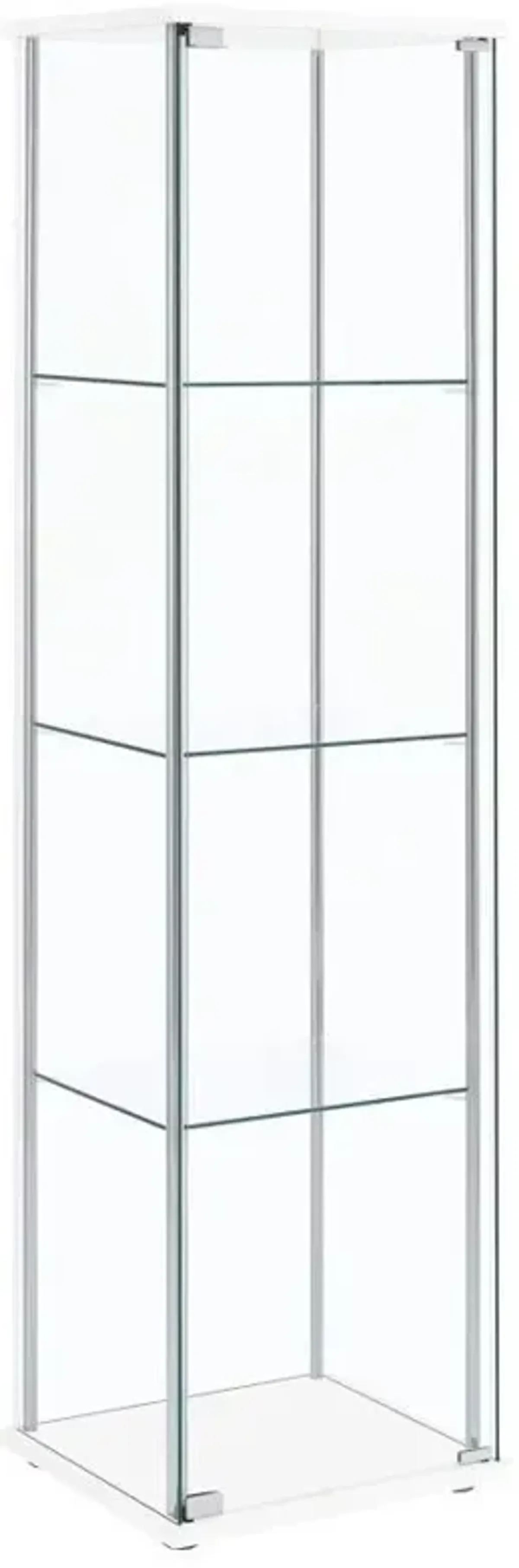 Bellatrix - 4-Shelf Clear Glass Curio Cabinet